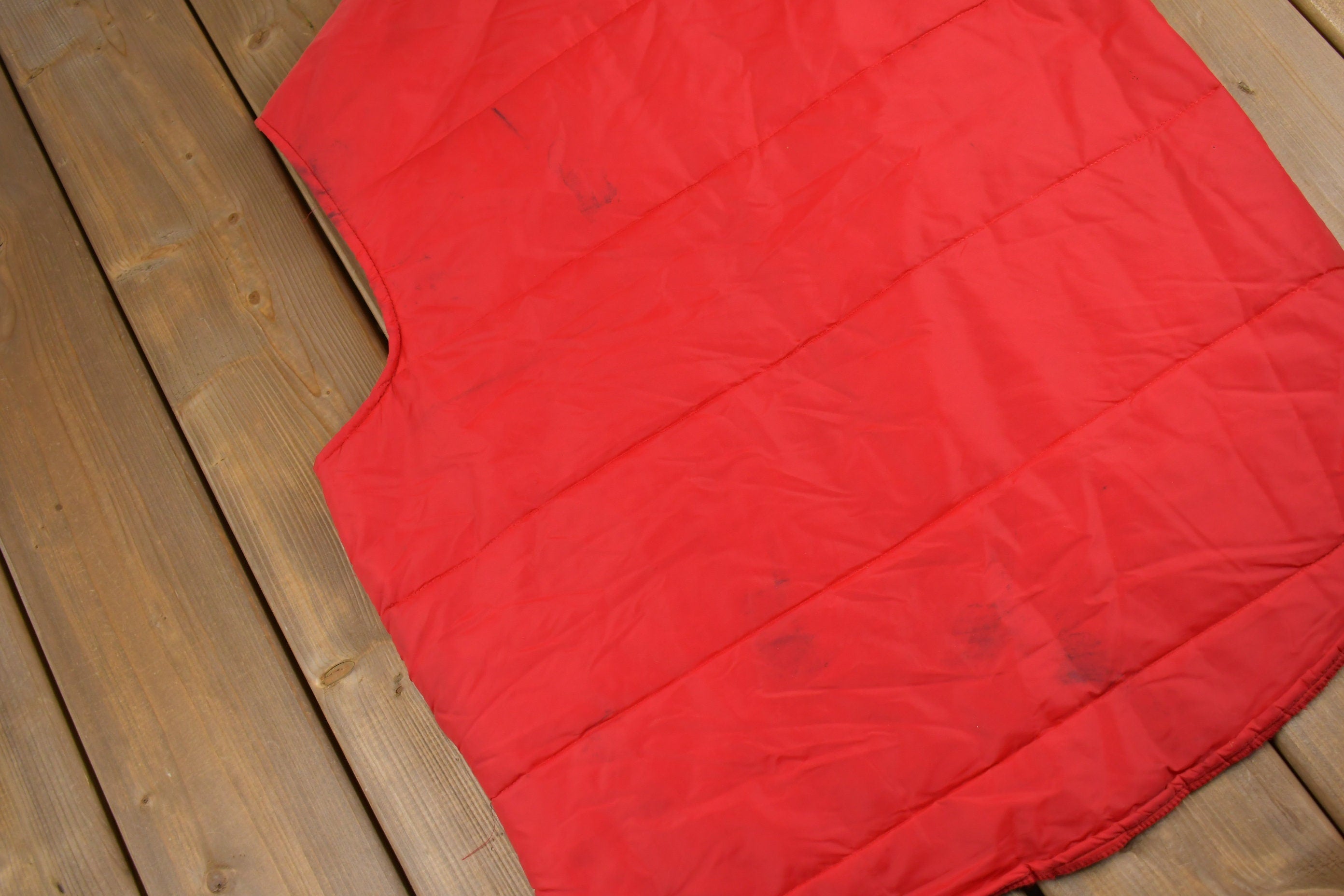 Vintage 1960s Ohio State University Champion Puffer Vest