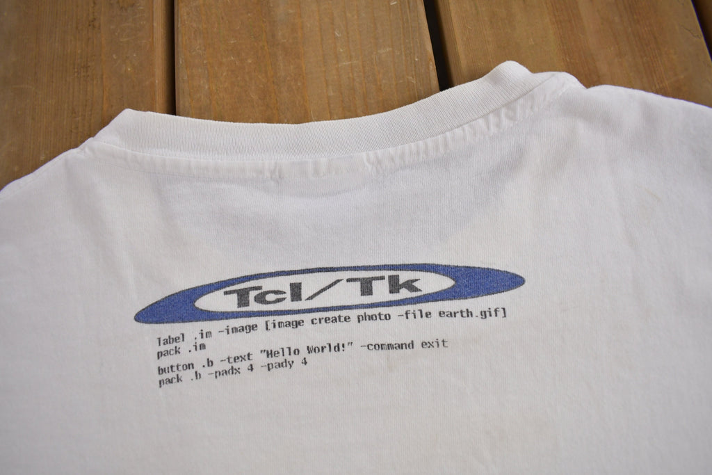 Vintage 1990s "Hello World" Coding Graphic T-Shirt