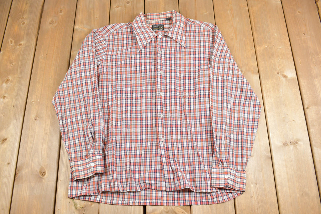 Vintage 1970s JC Penney Western Plaid Button Up Shirt