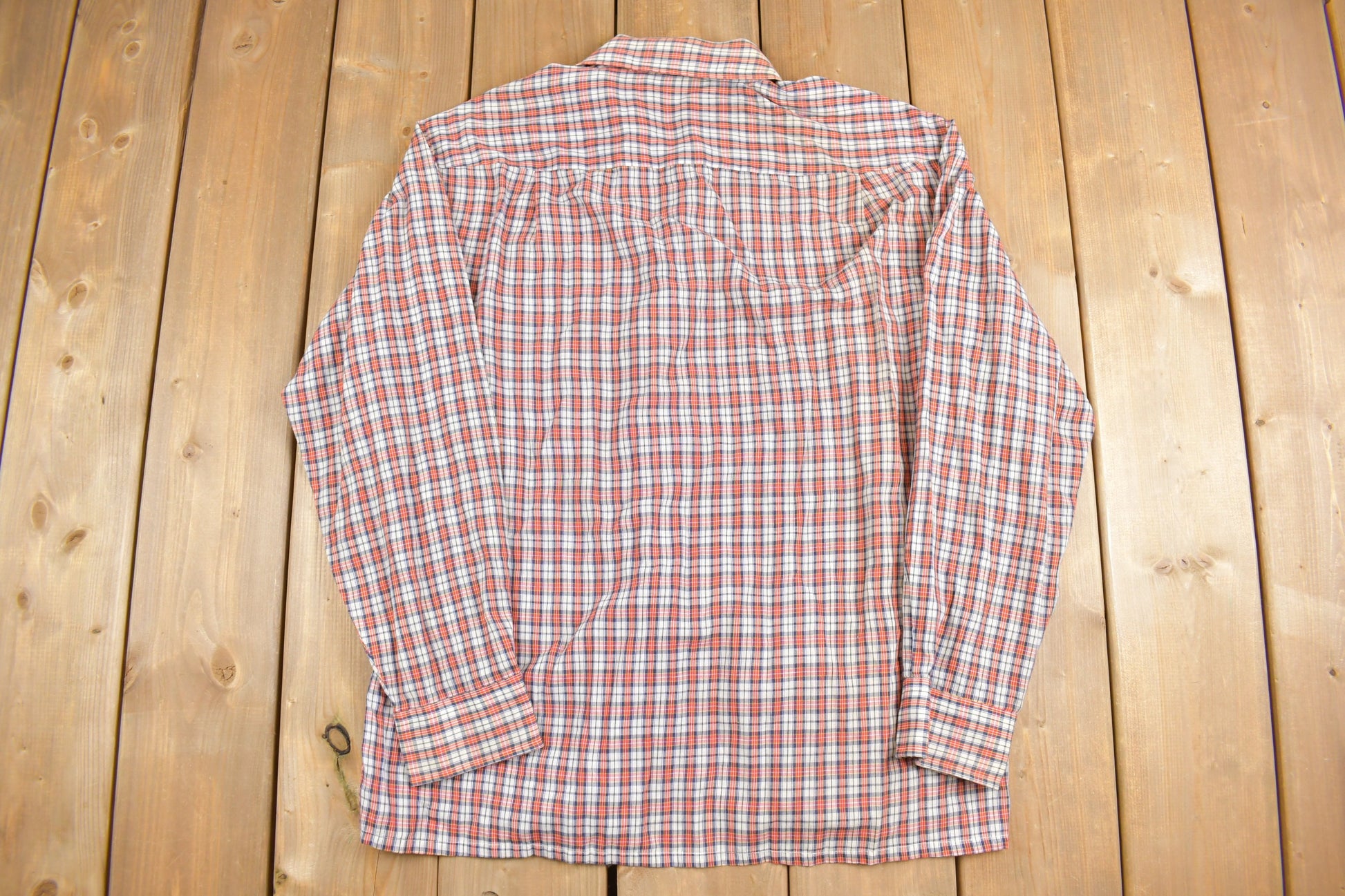 Vintage 1970s JC Penney Western Plaid Button Up Shirt