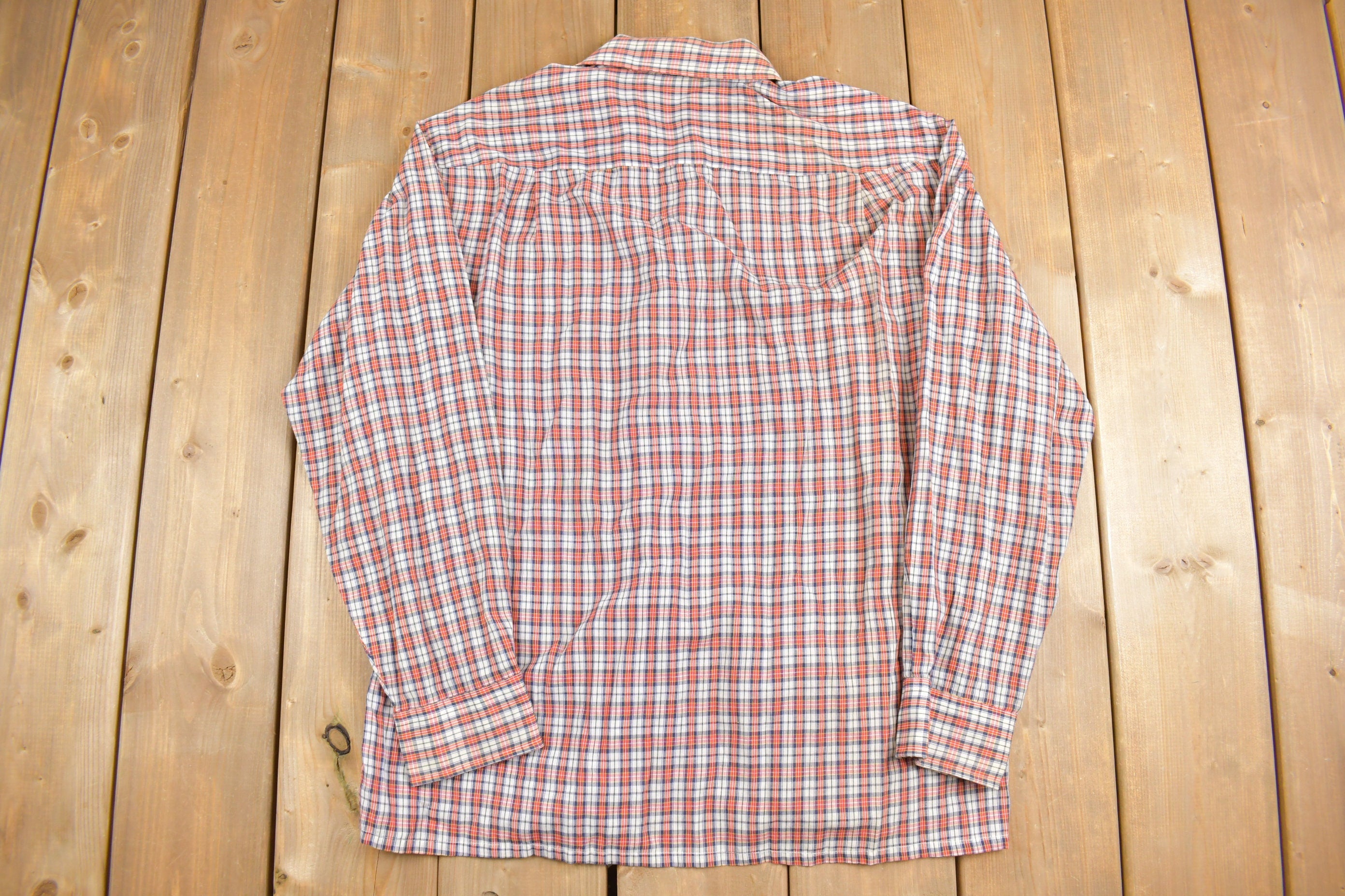 Vintage 1970s JC Penney Western Plaid Button Up Shirt