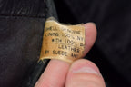 Vintage 1970s Genuine Leather Black Full Length Coat