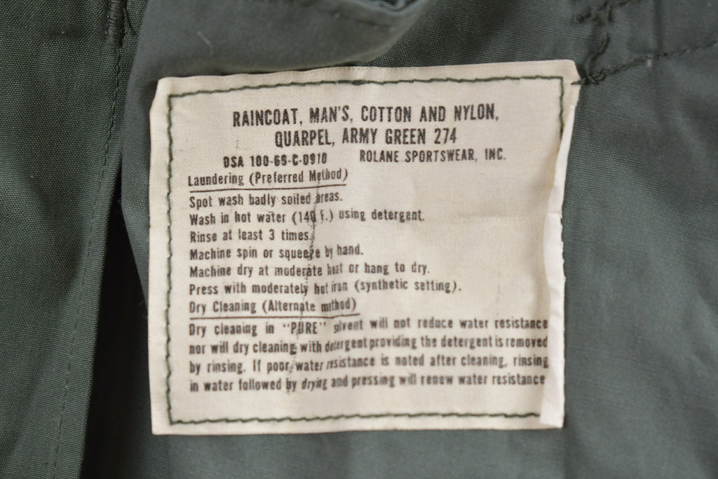 Vintage 1969 US Military 274 Quarpel  Jacket