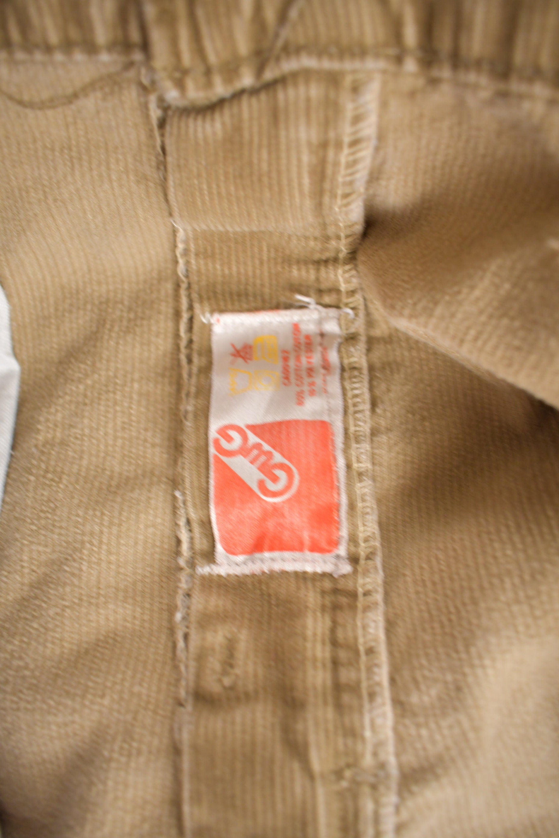 Vintage 1970s GWG Brown Corduroy Trousers Size 34 x 30