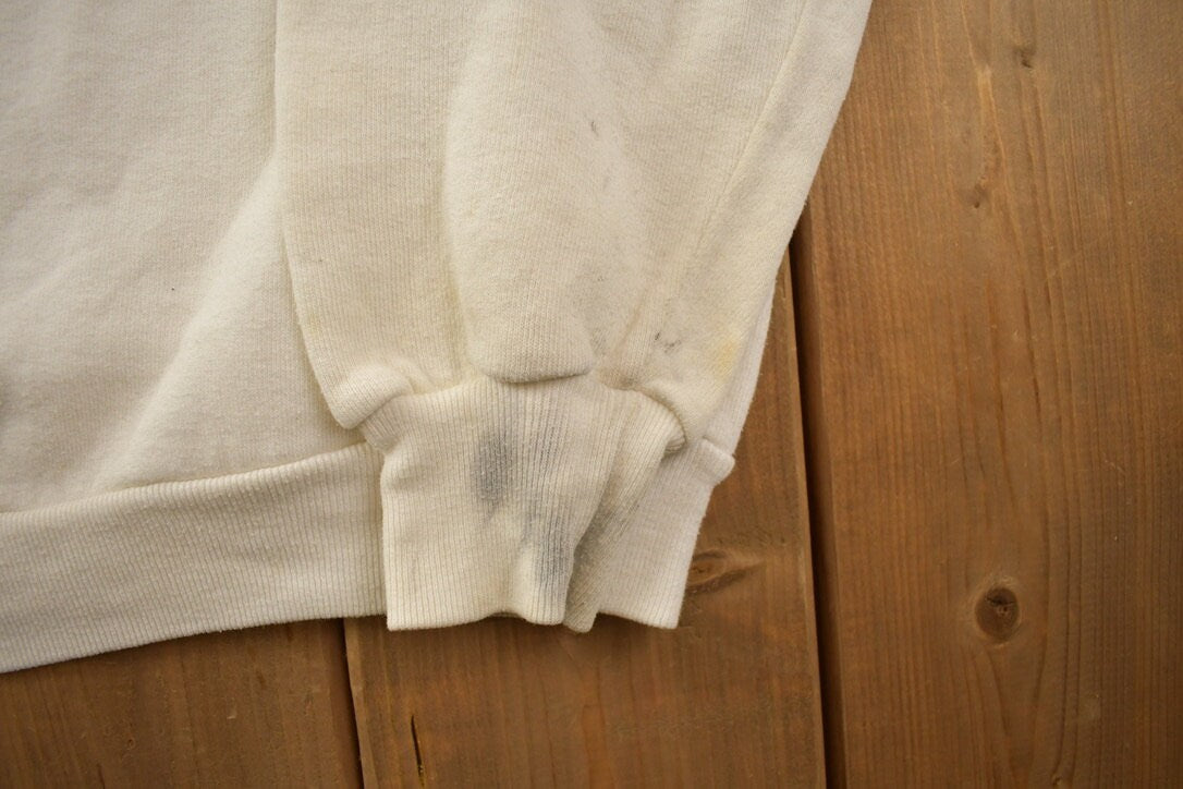 Vintage 1990s 'I Qualified For Raw Bits Oat Hulls And Wheat Chaff' Crewneck Sweatshirt