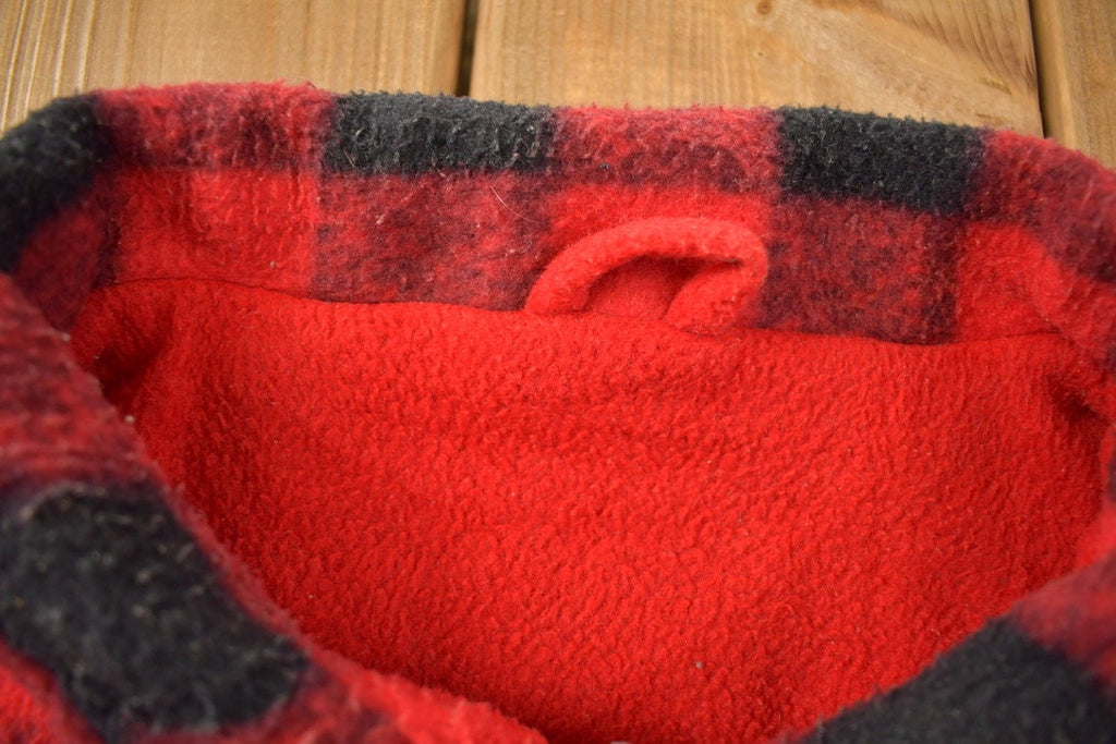 Vintage 1990s Marlboro Plaid Fleece Sweater Shirt