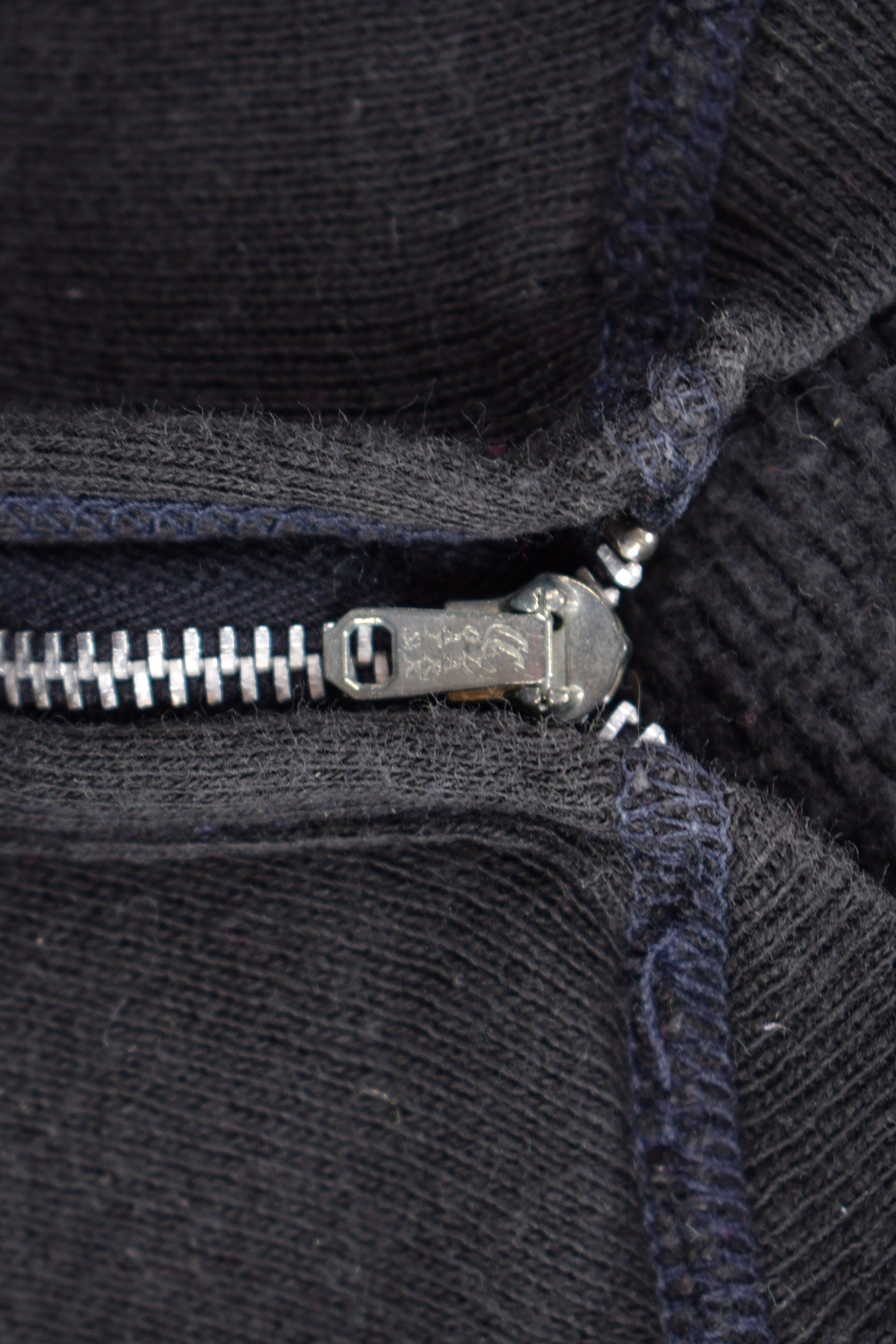 Vintage 1950s The saints Short Sleeve Quarter Zip Sweater