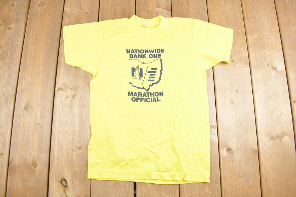 Vintage 1970s Nationwide Bank One Marathon Graphic T-Shirt