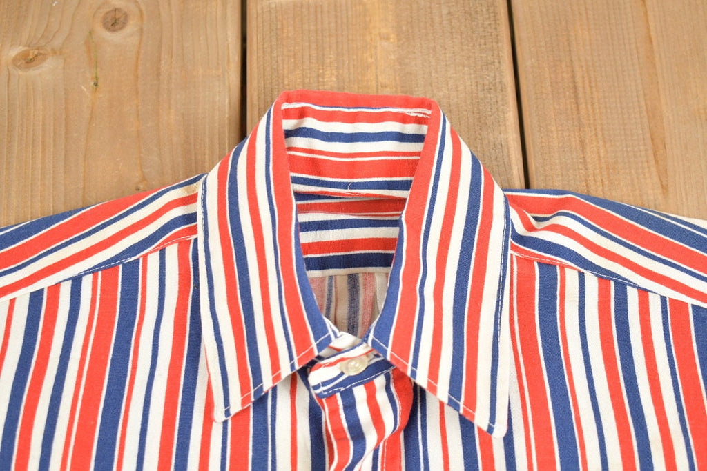 Vintage 1970s Striped Button Up Shirt