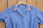 Vintage 1960s Pat Perkins Short Sleeve Shirt Dress