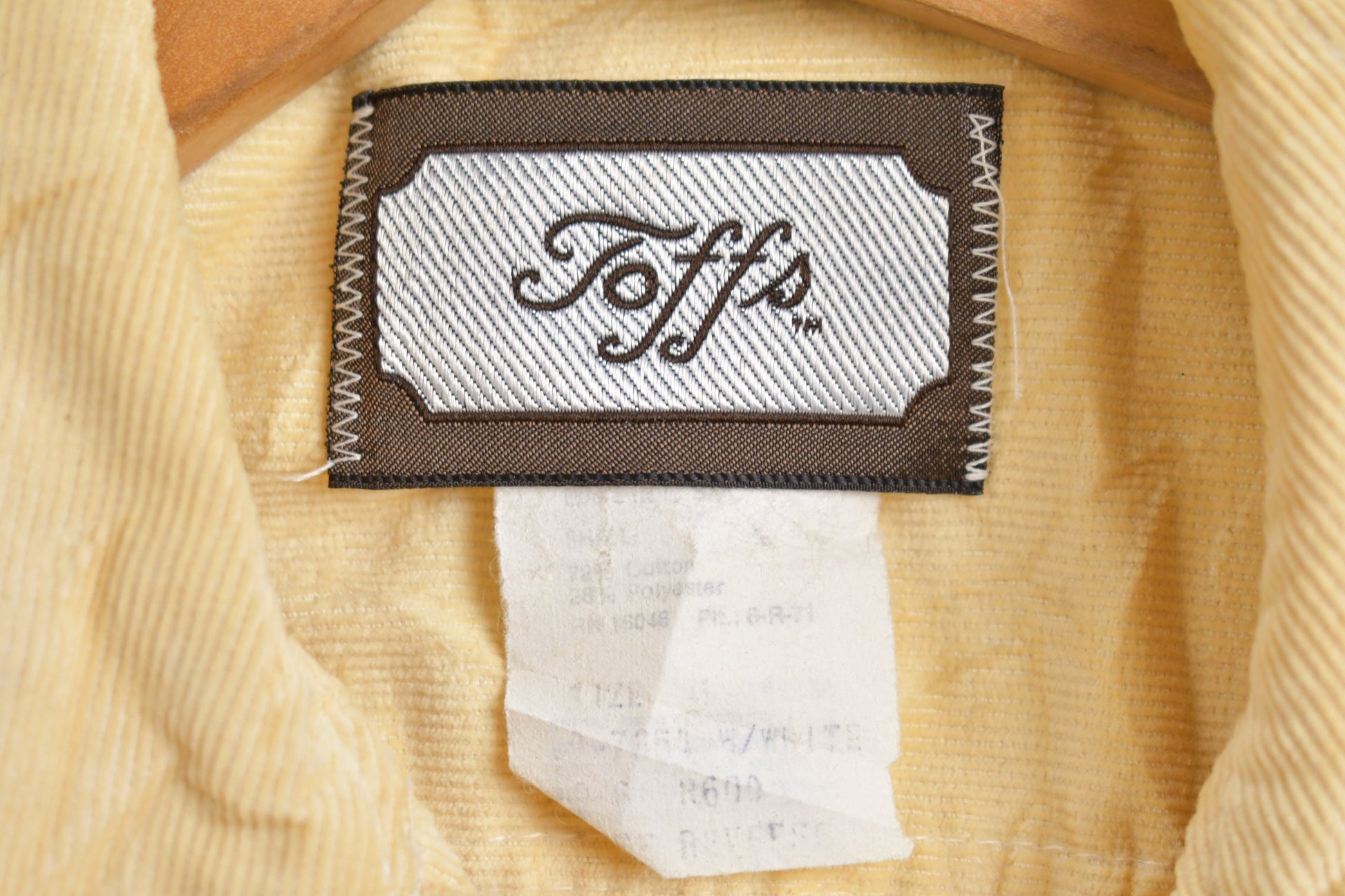 Vintage 1960s Toffs Corduroy Shirt Dress