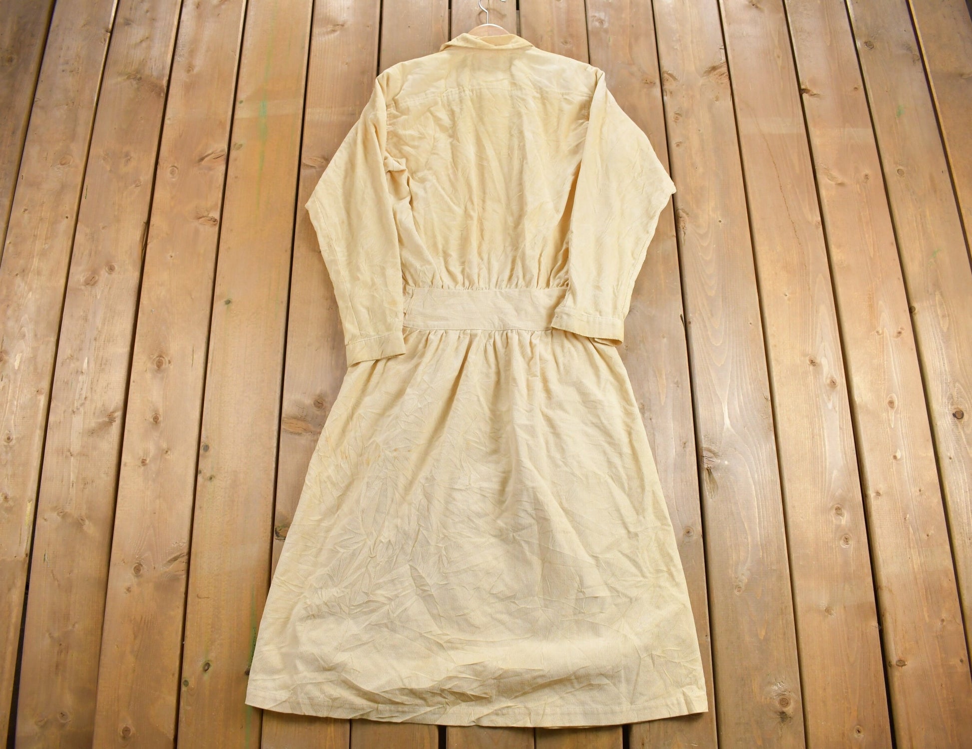 Vintage 1960s Toffs Corduroy Shirt Dress