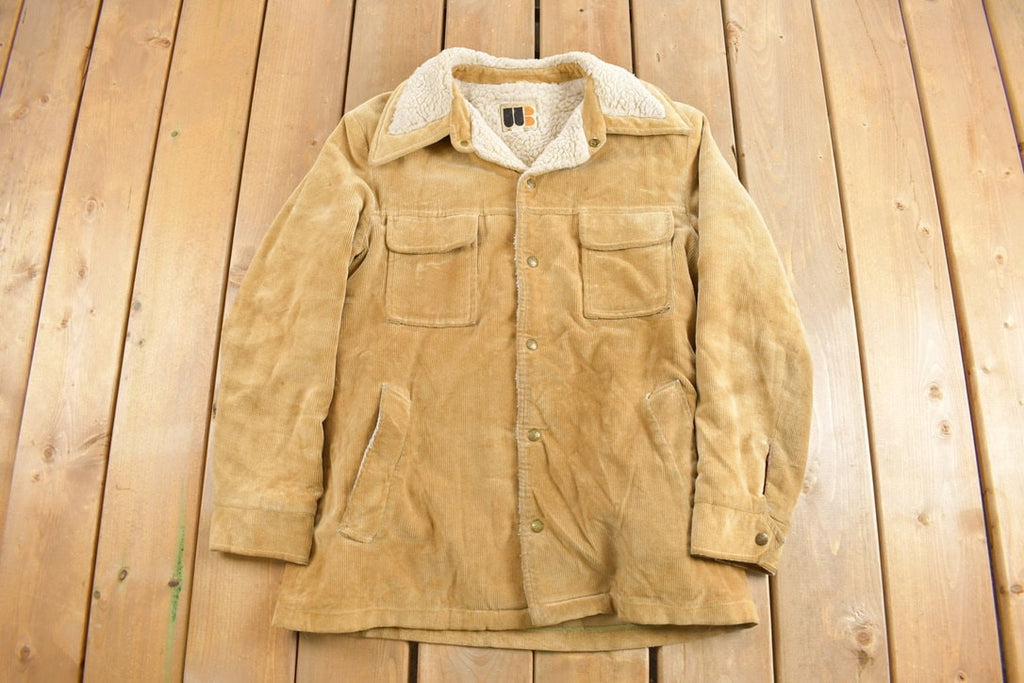 Vintage 1970s William Barry Corduroy Sherpa Lined Jacket