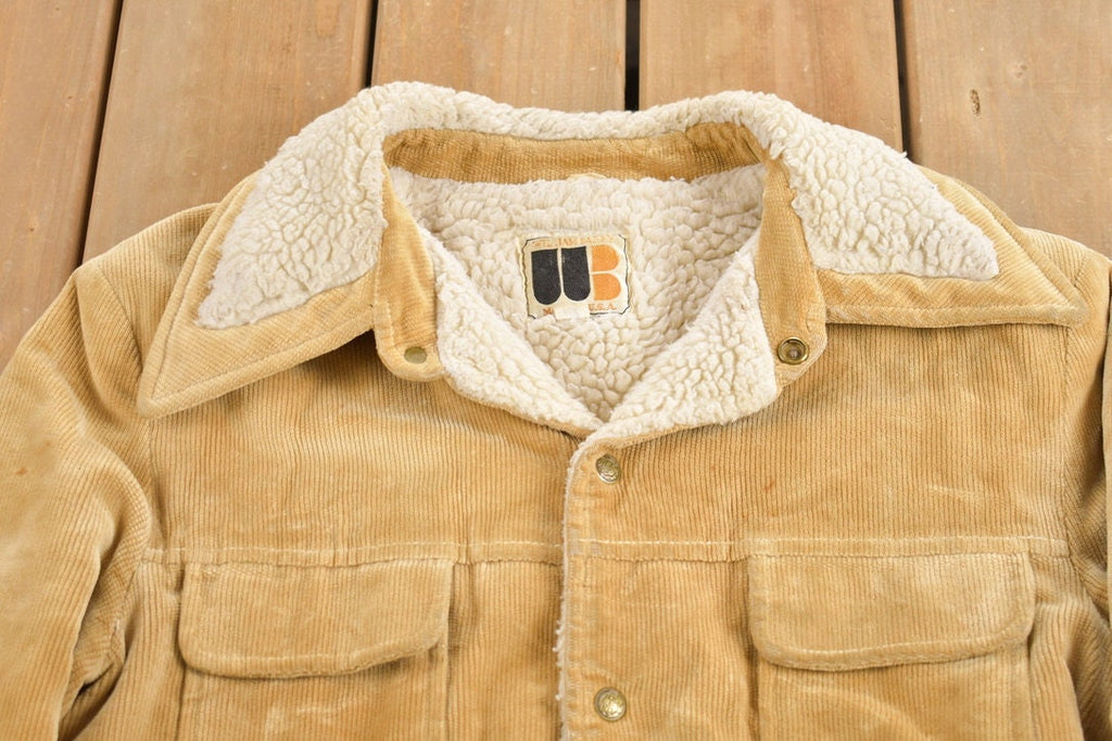 Vintage 1970s William Barry Corduroy Sherpa Lined Jacket