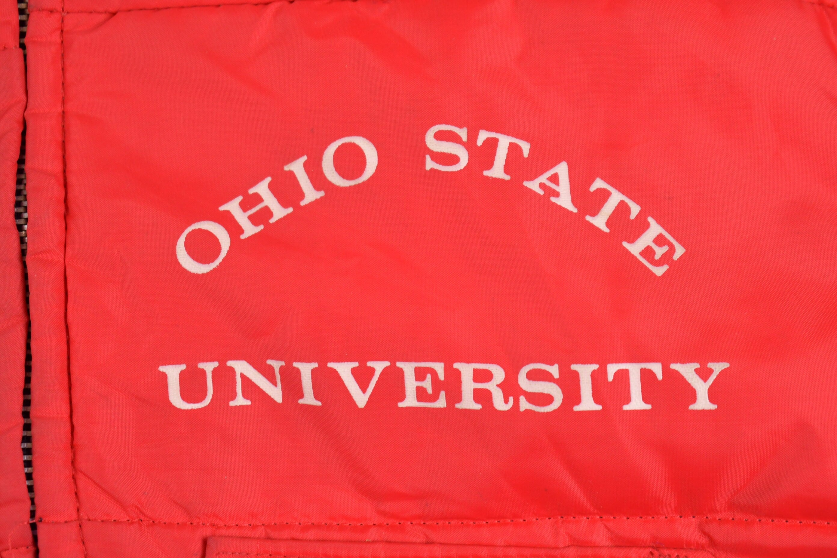Vintage 1960s Ohio State University Champion Puffer Vest
