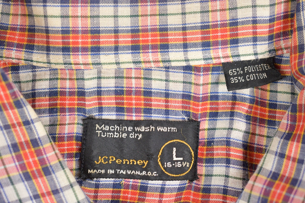 Vintage 1970s JC Penney Western Plaid Button Up Shirt