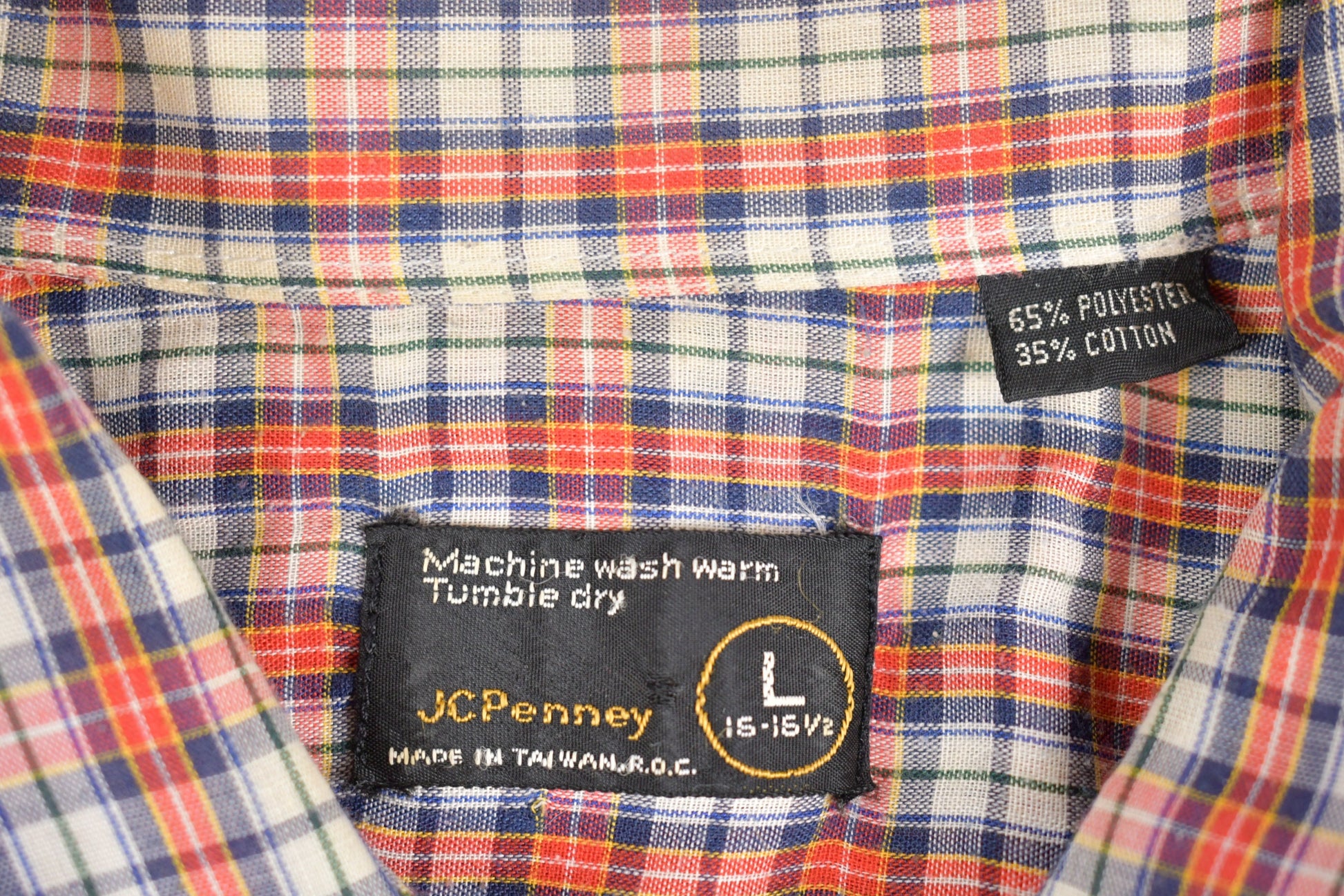 Vintage 1970s JC Penney Western Plaid Button Up Shirt