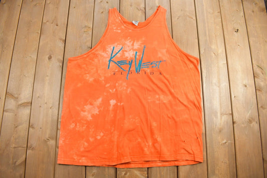 Vintage 1990s Key West Florida Souvenir Tank Top / Streetwear / Sleeveless / Vacation Tee / Travel T Shirt / Florida Shirt