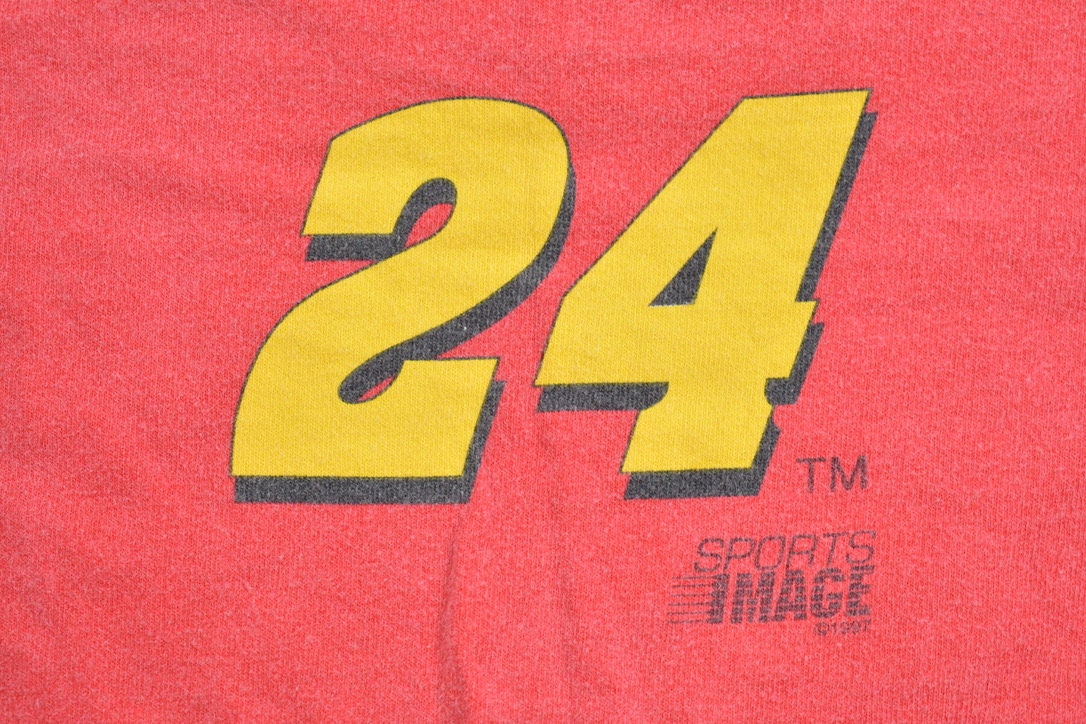 Vintage 1990s Jeff Gordon NASCAR Racing T-Shirt / Single Stitch / Racing Tee  / 90s Streetwear / Sportswear / Size 6/8