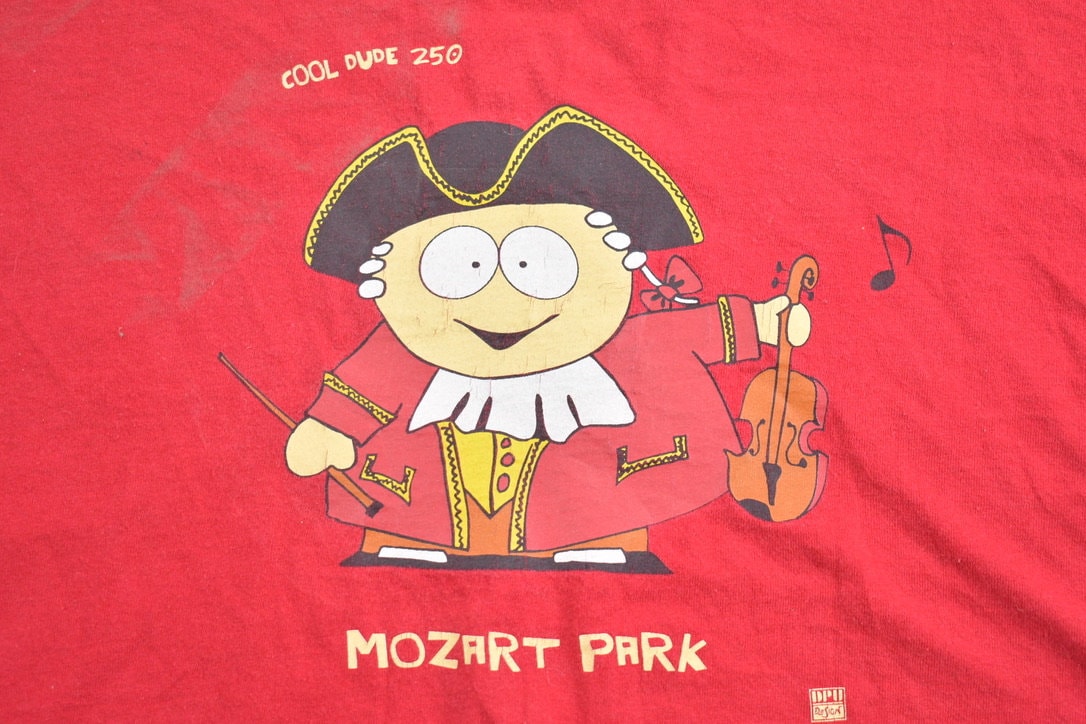 Vintage 1990s South Park Cartman Mozart Park Graphic T-Shirt / Cartoon Graphic / Retro Style / Vintage TV