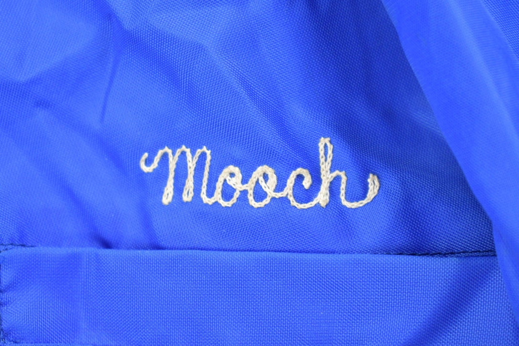 Vintage 1970s Holloway Roush Sporting Goods Satin Bomber Jacket Made in USA