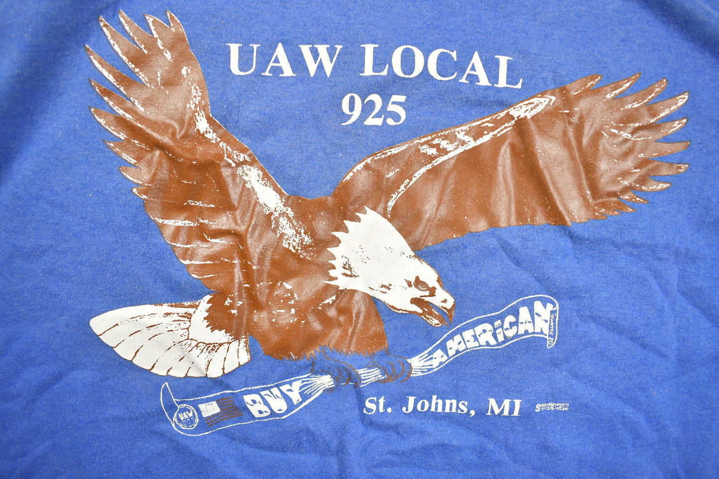 Vintage 1980s UAW Local 925 St Johns Graphic T Shirt / Vintage T Shirt / Streetwear / Graphic Tee / Single Stitch / St Johns Michigan