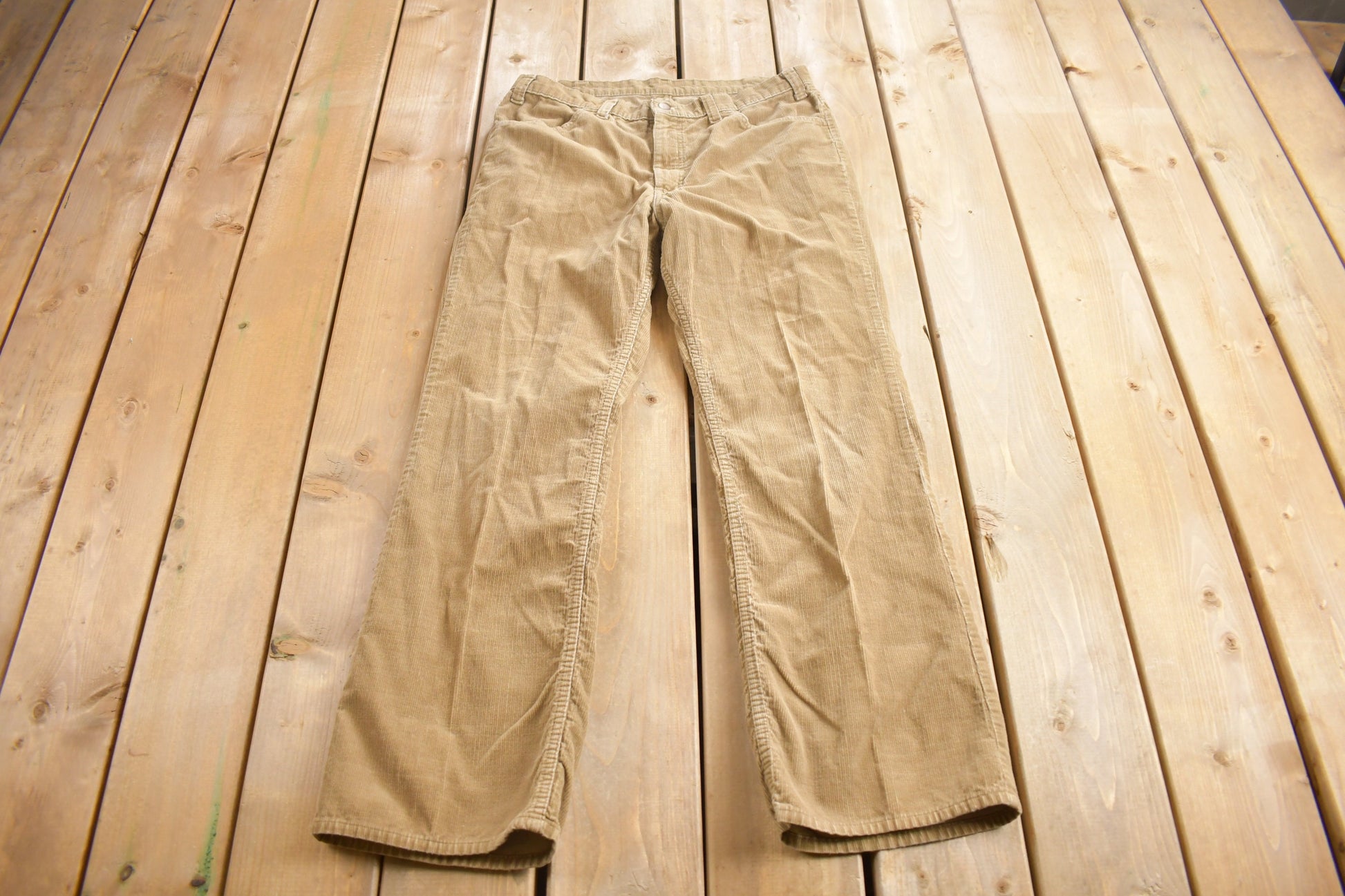 Vintage 1970s GWG Brown Corduroy Trousers Size 34 x 30