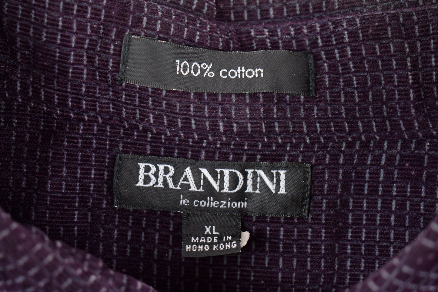 Vintage 1990's Brandini Button Up Shirt / 90s / 80s / 1990's Button Up / Vintage Flannel / Casual Wear / Formal Shirt / Purple Button Up