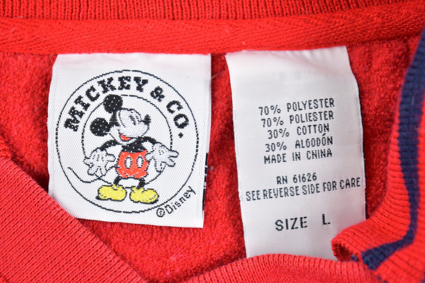 Vintage 1990s Mickey Mouse Soccer Crewneck Sweatshirt / 90s Crewneck / Soccer Sweater / Streetwear / 90s Mickey Mouse