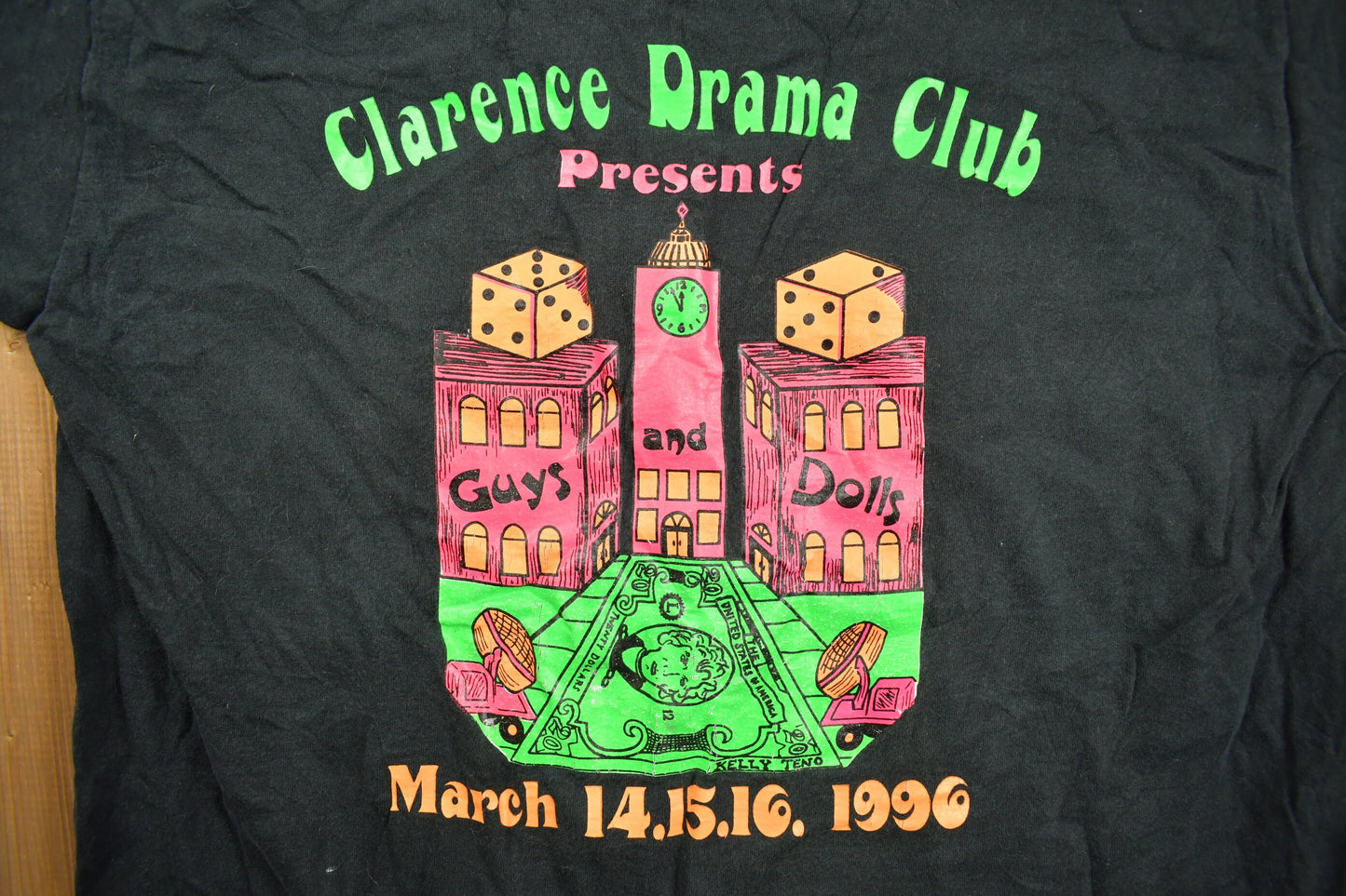 Vintage 1996 Guys And Dolls Graphic T Shirt / Clarence Drama Club / Vintage T Shirt / Streetwear / Graphic Tee / Single Stitch