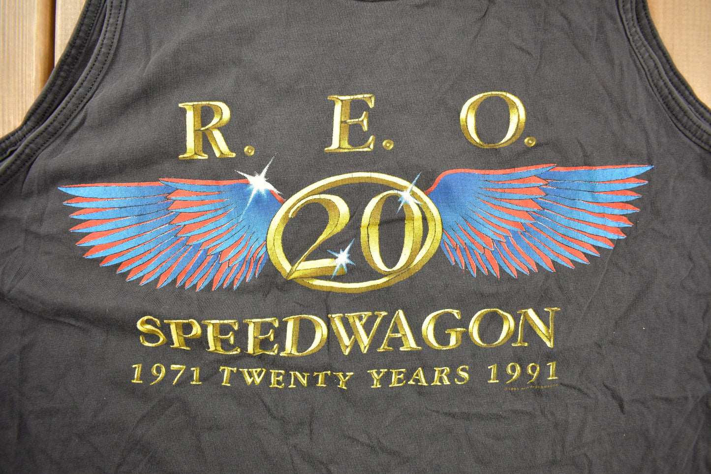 Vintage 1991 REO Speed Wagon Rock Band Tank Top Shirt / Band Tee / 90s T-shirt / Music Promo / Premium Vintage