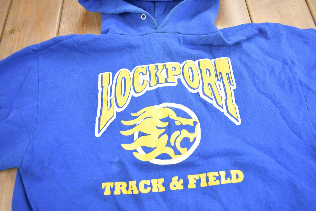 Vintage 1990s Lockport Track & Field Graphic Hoodie
