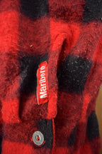 Vintage 1990s Marlboro Plaid Fleece Sweater Shirt