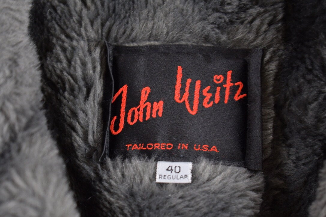 Vintage 1980s John Weitz Long Wool Coat / Lined / Long Coat / Vintage Jacket / Streetwear / Made in USA