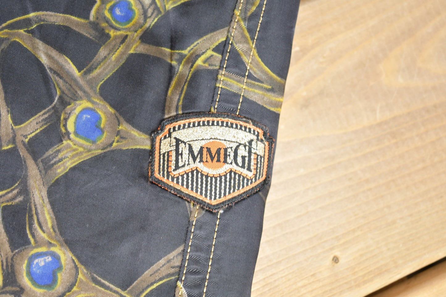 Vintage 1980s Emmegi All Over Graphic Jacket / Streetwear / All Over Print / Equestrian / Royal / Gems