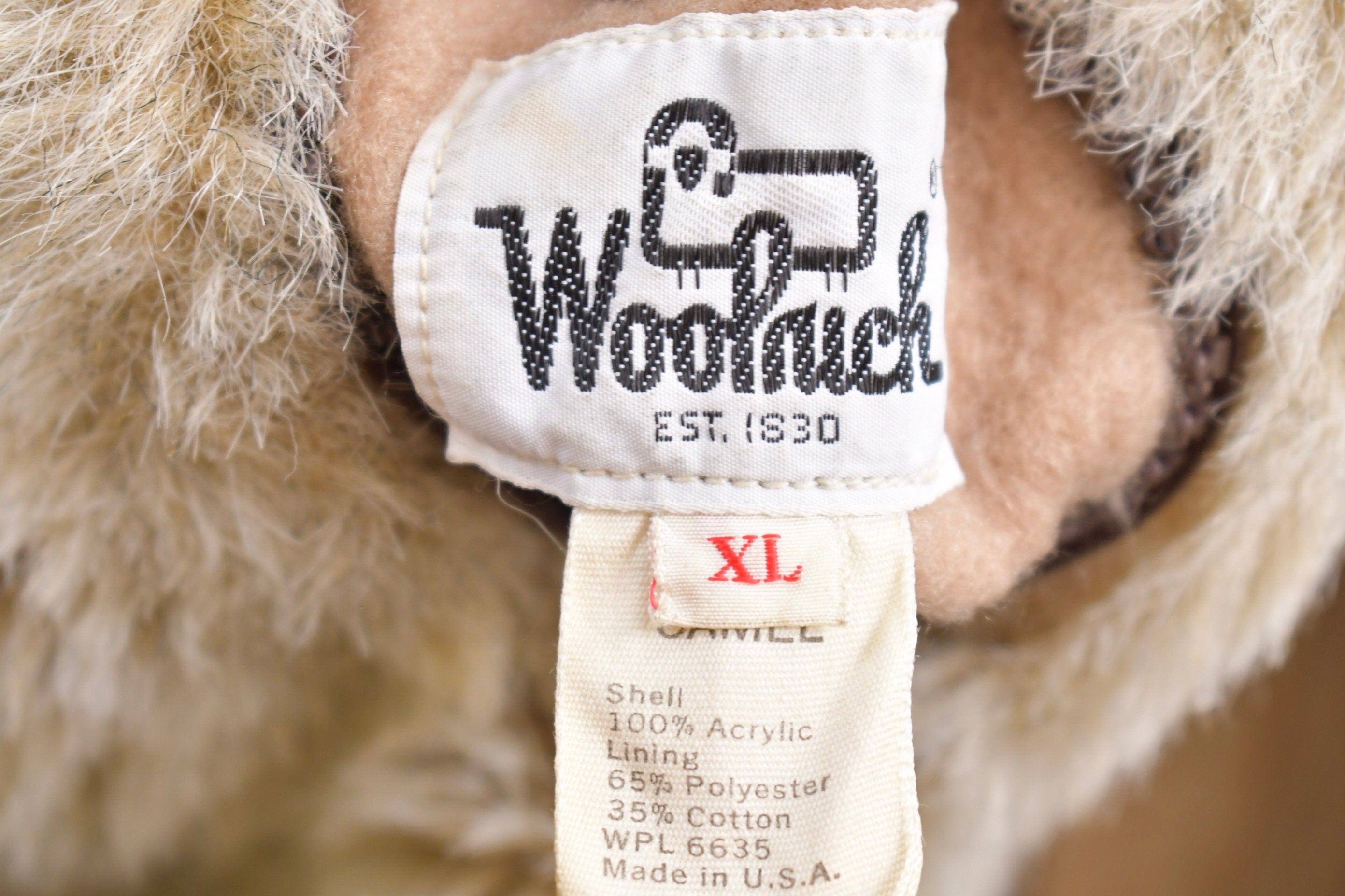 Vintage 1980s Woolrich Faux Fur Reversible Coat