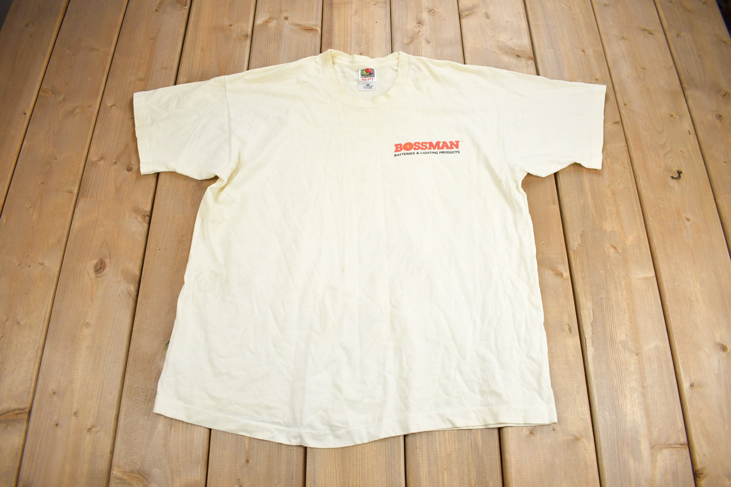 Vintage 1990s Bossman Battery Graphic T Shirt / Vintage T Shirt / Streetwear / Graphic Tee / Single Stitch / Made In Canada