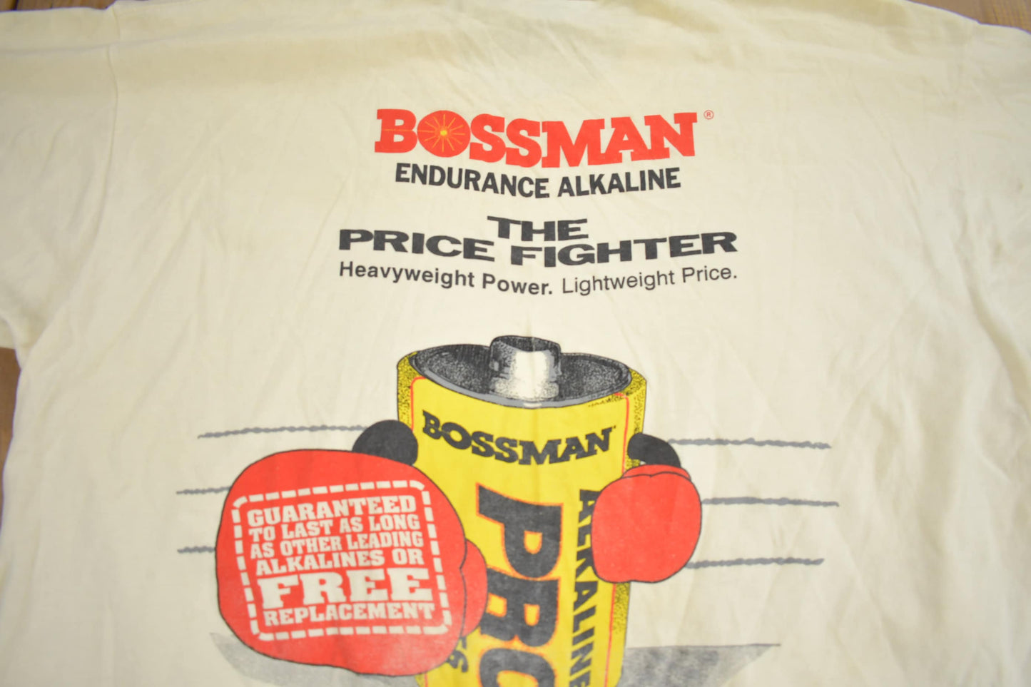 Vintage 1990s Bossman Battery Graphic T Shirt / Vintage T Shirt / Streetwear / Graphic Tee / Single Stitch / Made In Canada