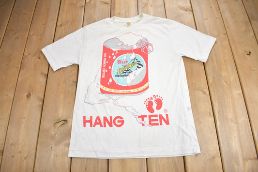 Vintage 1990s Hang Ten Brewery San Diego Graphic T Shirt / Vintage Beer T Shirt / Streetwear / Graphic Tee / Single Stitch / Made In USA