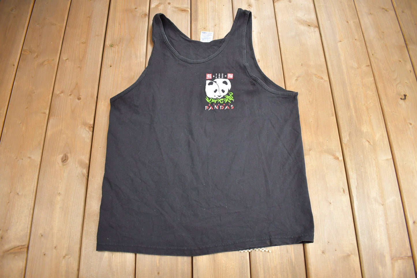 Vintage 1990s Giant Panda San Diego Zoo Tank Top Shirt / Vintage Zoo Shirt / Panda Shirt / 90s Tank Top