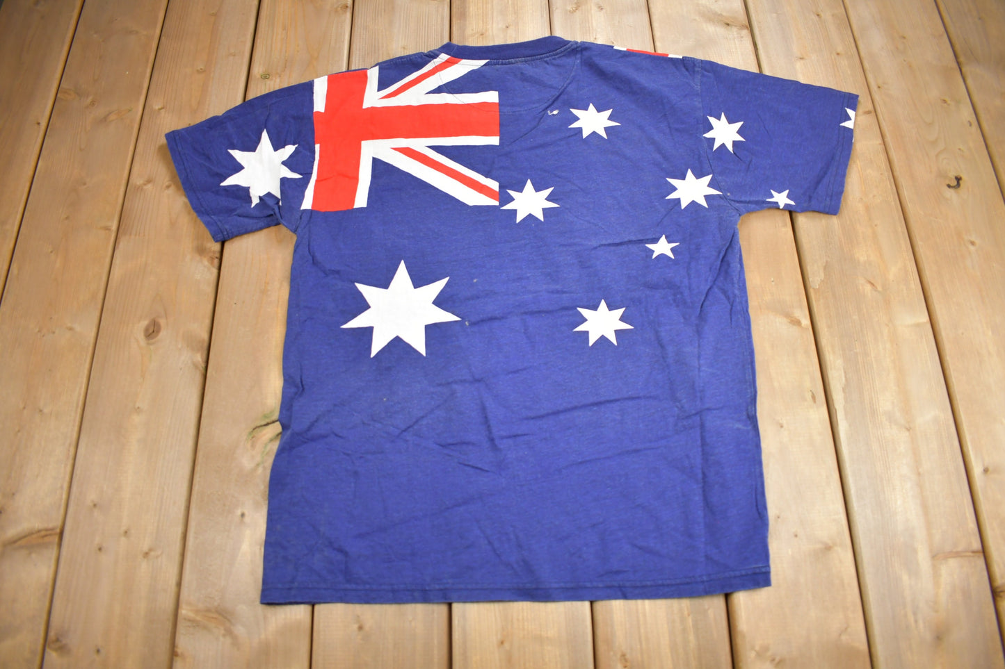 Vintage 1990s Australian Flag All Over Print Graphic T Shirt / Vintage T Shirt / Streetwear / Graphic Tee / Flag Shirt