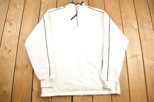 Vintage 1990s Wimbledon Quarter Zip Collared Sweatshirt / 90s Crewneck / Souvenir Travel Sweater / Streetwear / England Tennis / Wimbledon