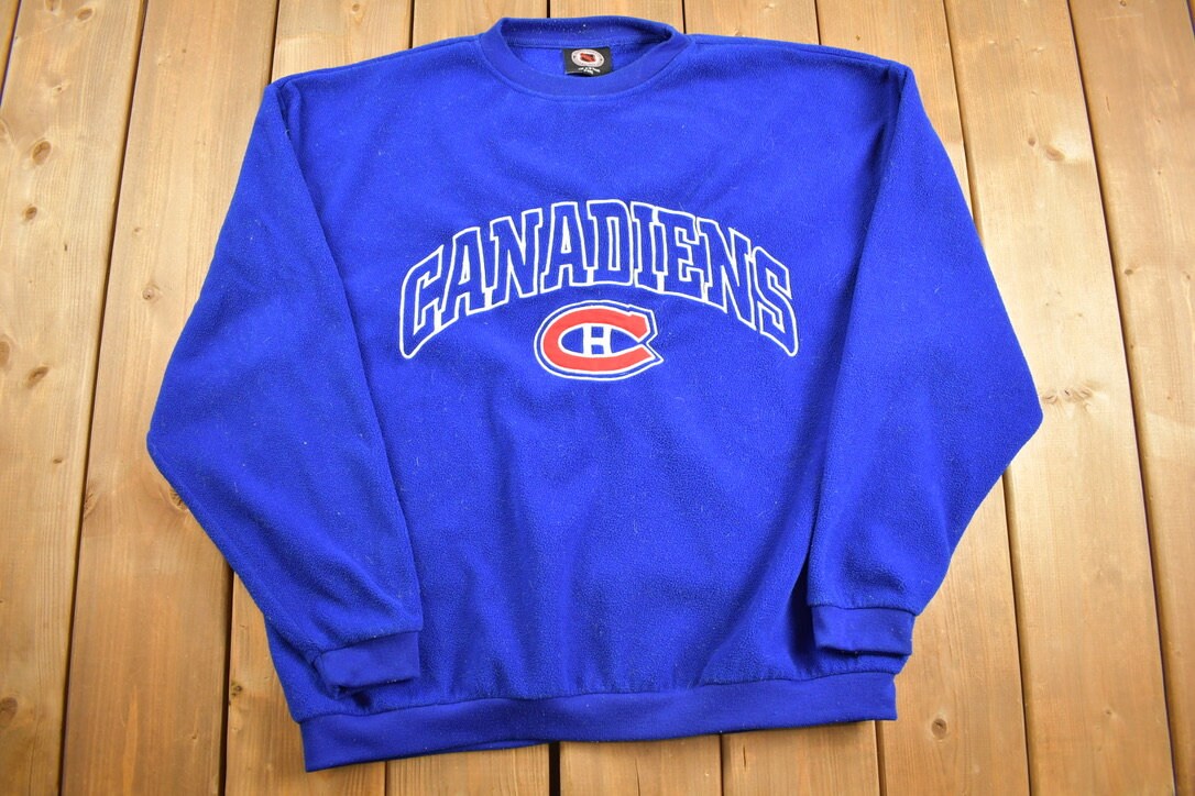 Vintage 1990s Montreal Canadiens NHL Hockey Fleece Crewneck
