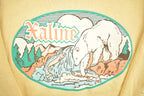 Vintage 1980s Xaline Polar Bear Fish Theme Turtleneck Sweatshirt