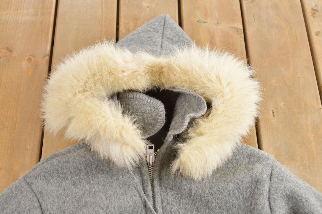 Vintage 1970s Wool Embroidered Parka Jacket