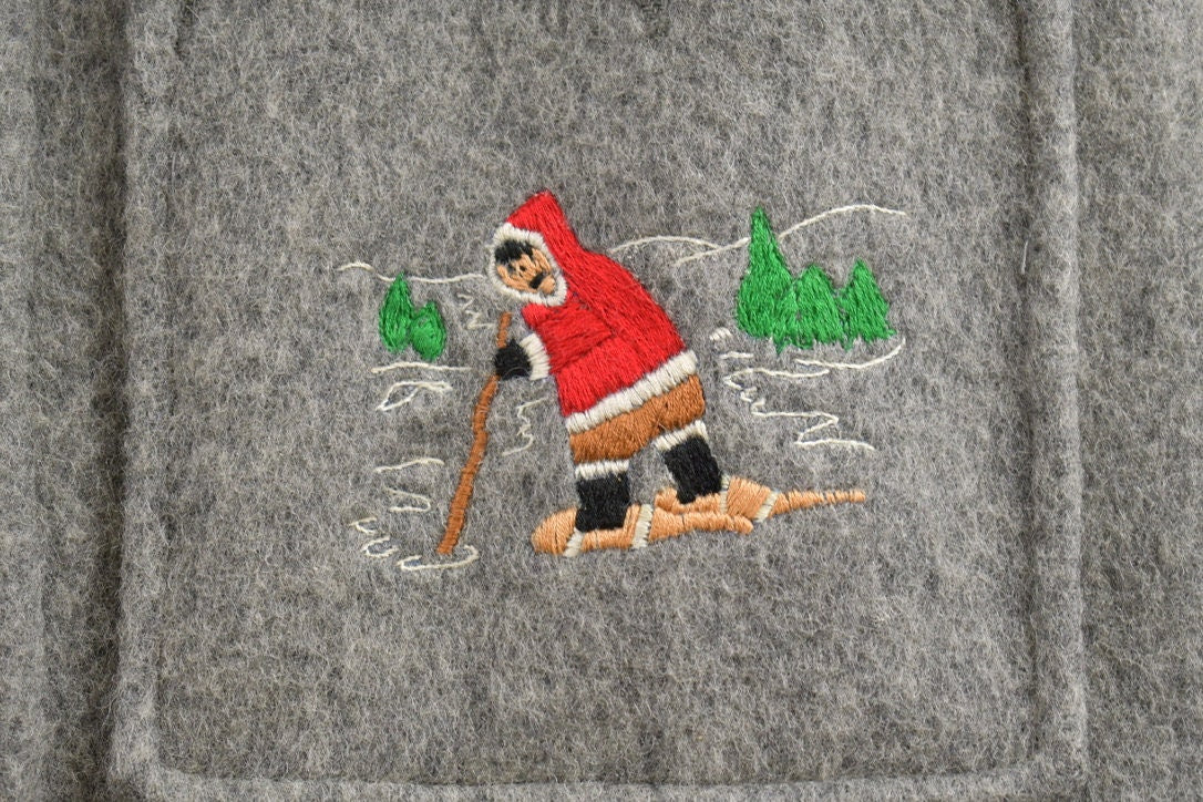 Vintage 1970s Wool Embroidered Parka Jacket