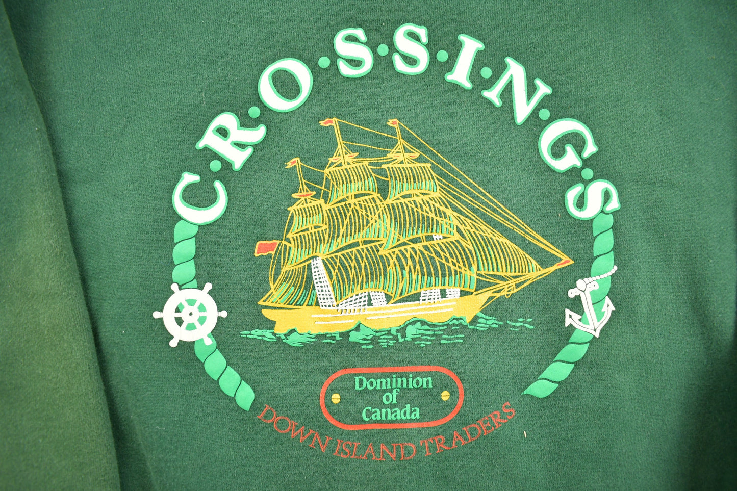 Vintage 1990s Down Island Traders Crossings Crewneck Sweatshirt / Promo / Athleisure / Streetwear / Made in Canada / Dominion Of Canada