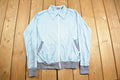 Vintage 1970s KP Spear Collar Zip Up Shirt Light Jacket Striped Cuffs