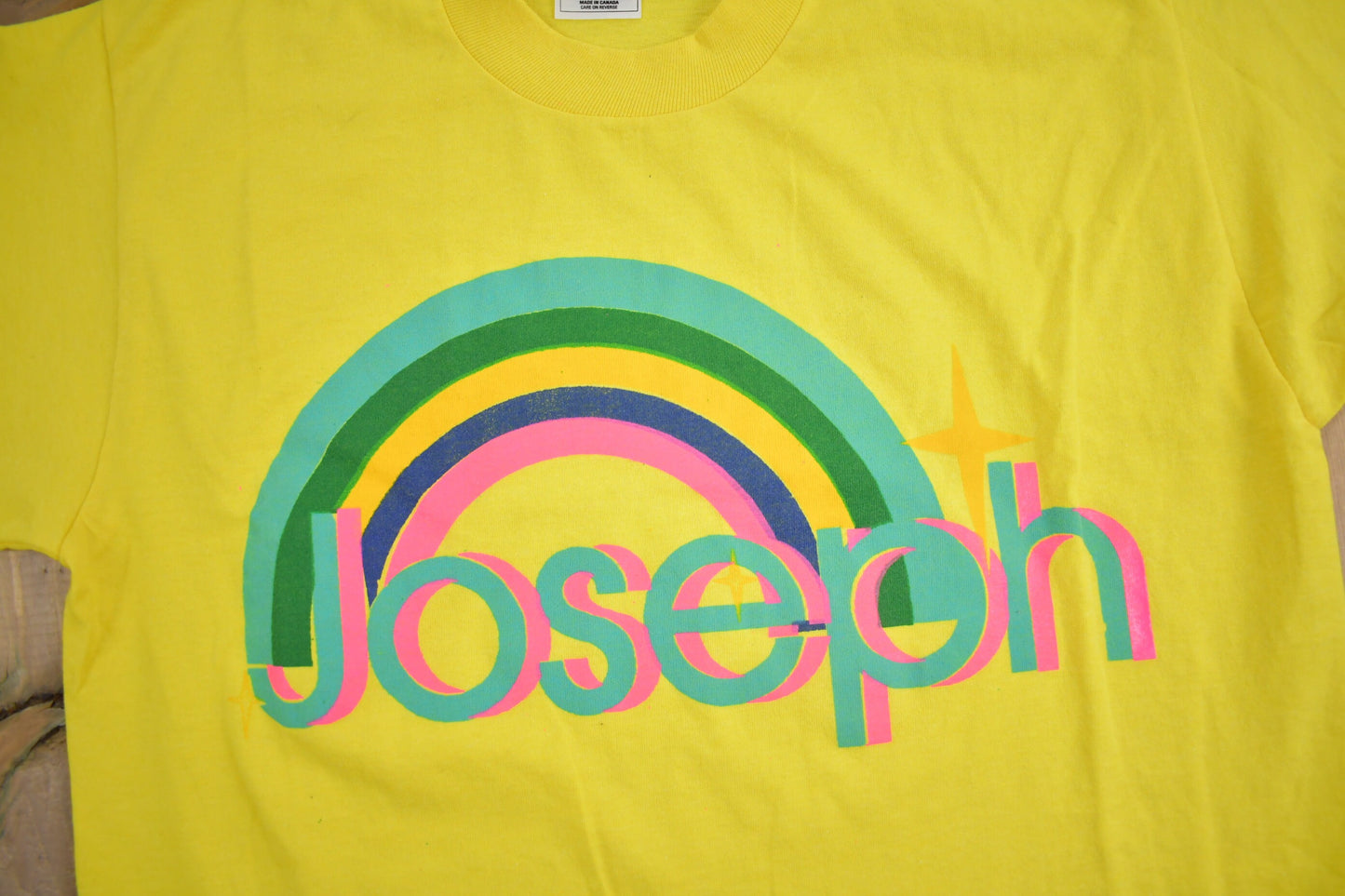 Vintage 1990s Joseph Rainbow Graphic T Shirt / Vintage T Shirt / Streetwear / Graphic Tee / Single Stitch / Made In Canada