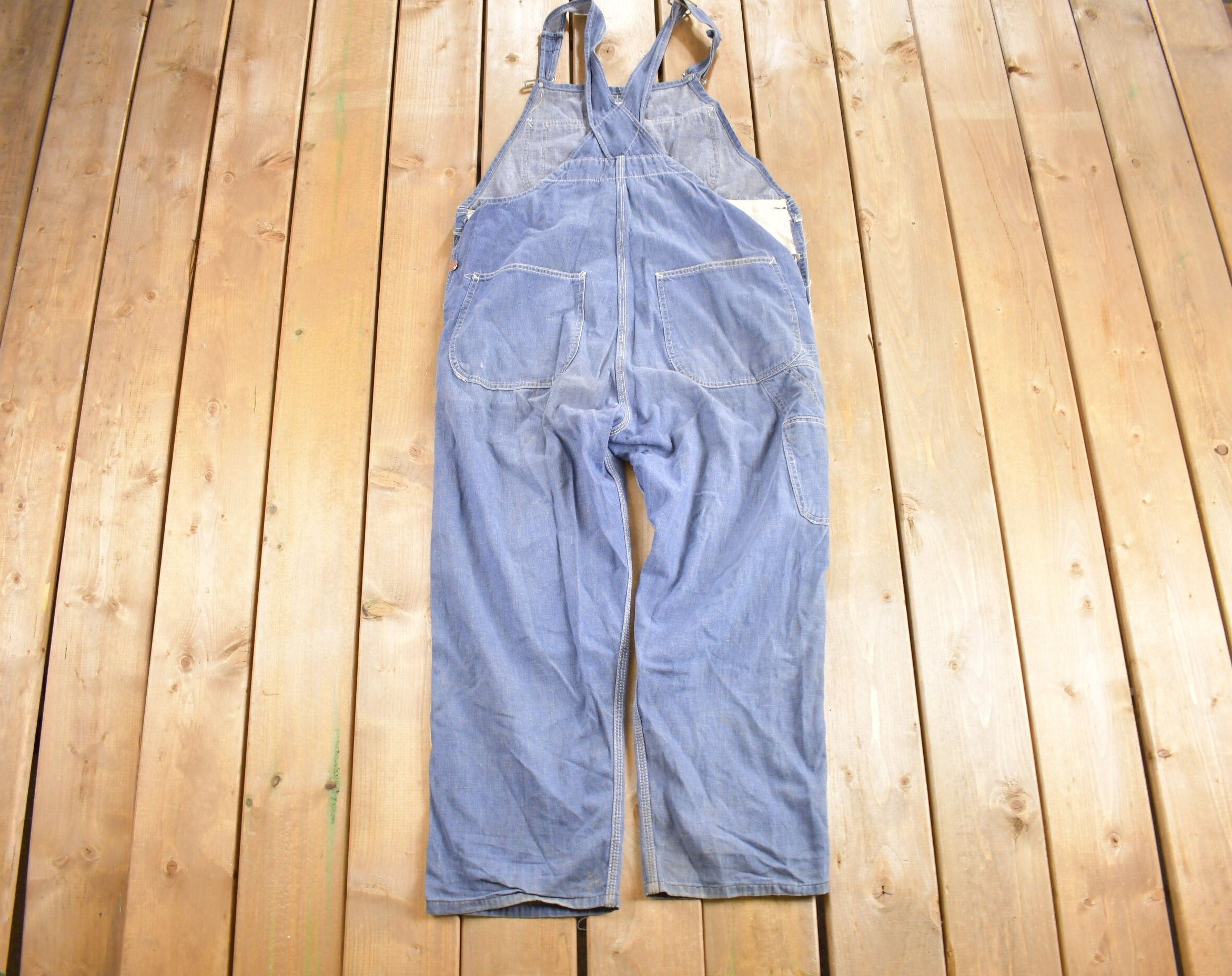 Vintage 1970s Big B Brotherhood Denim Overalls Size M